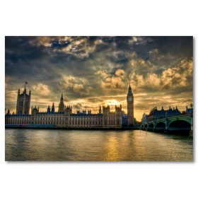 Αφίσα (Buckingham Palace, Λονδίνο, big ben, αξιοθέατα, αρχιτεκτονική, Τάμεσης)